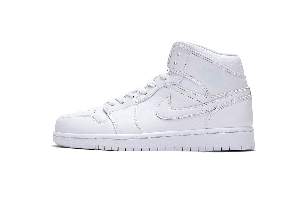Air Jordan 1 Mid Triple White 2019 Reps Sneaker 554724-129