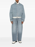 Jacquemus logo-embroidered zip-up denim jacket