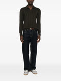 Gran Sasso ribbed polo-collar sweater