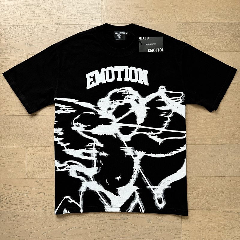 MIXED EMOTION Front-and-Back Graphic T-Shirt